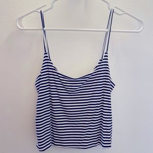 Nordstrom black and white striped crop top